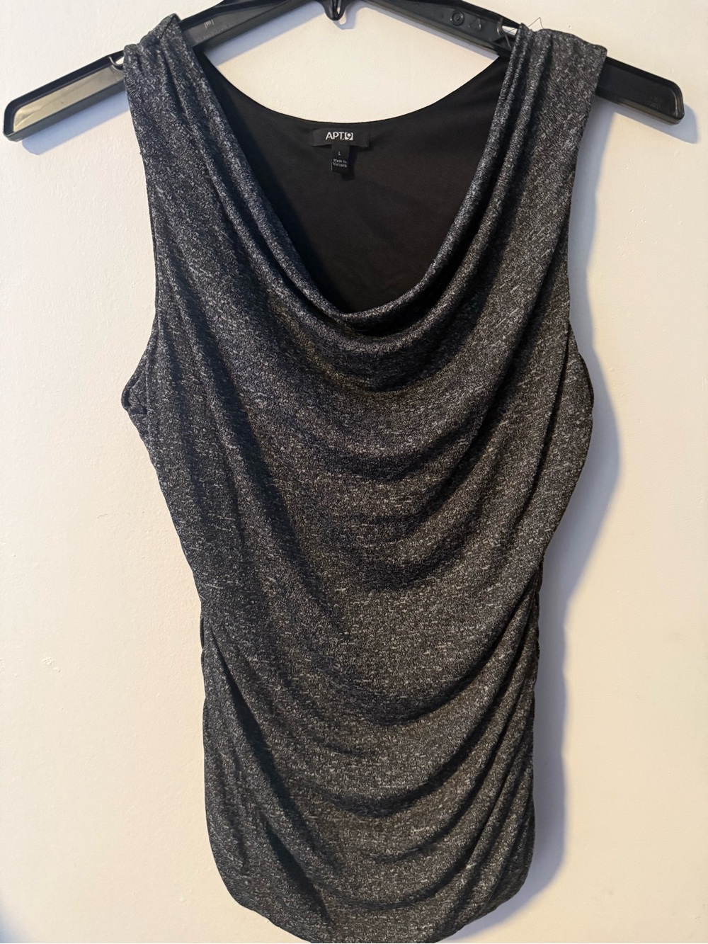 Apt. 9 Shimmery Charcoal Cowl Neck Sleeveless Tank